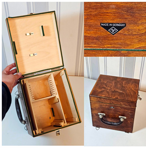 Agfa holz aufbewahrungkasten - holz,